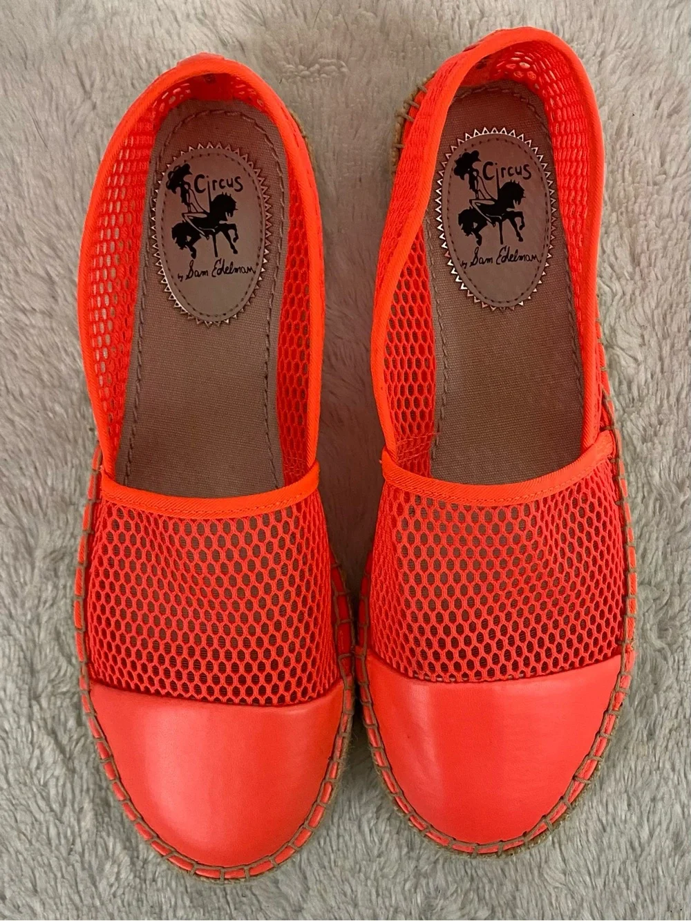 New Circus by Sam Edelman Lena Espadrille Flats Women’s Size 8M Electric Orange